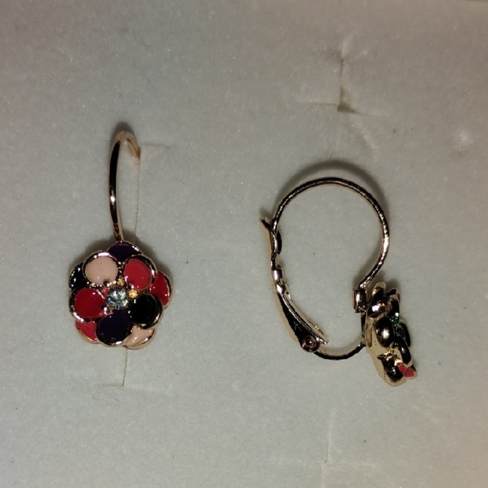 Floral Multicolor Drop Earrings